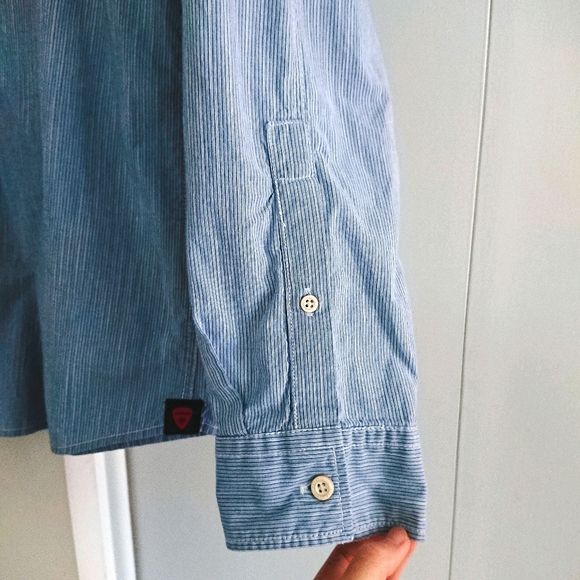 💖2/$15💖 Strellson Light Blue Pinstripe Slim Fit Button Down Shirt - Picture 4 of 9